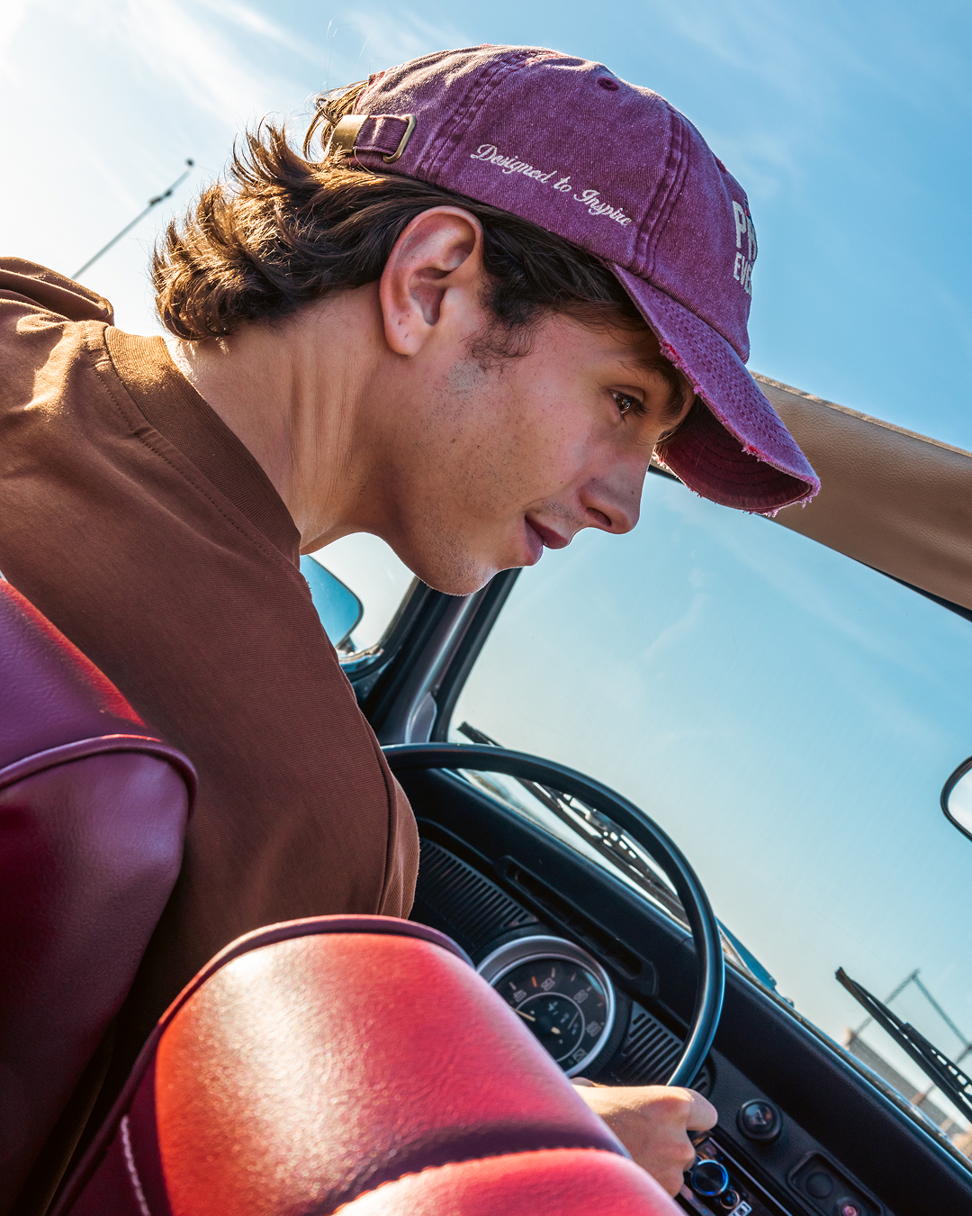 CPT Distressed Red Cap