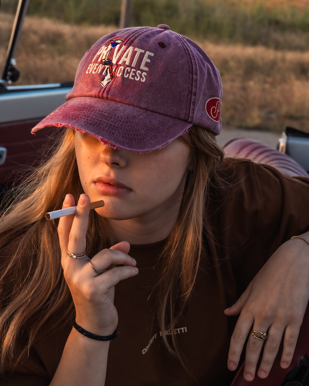 CPT Distressed Red Cap